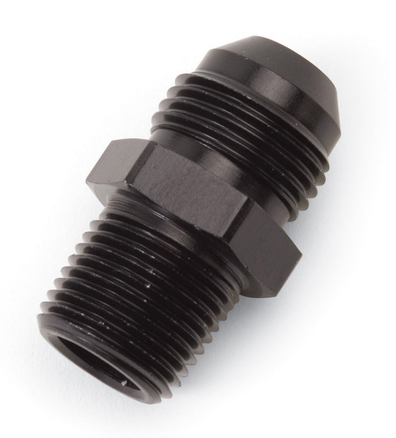 Russell Fitting - Adapter - Straight - 6 AN Male to 1/8 in NPT Male - Aluminum - Black Anodized - Each