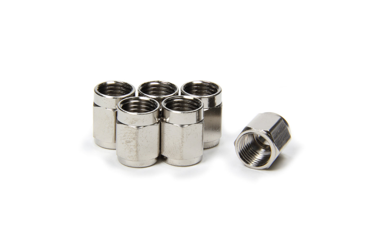 Russell Fitting - Tube Nut - 3 AN - 3/16 in Tube - Aluminum - Nickel Anodized - Set of 6