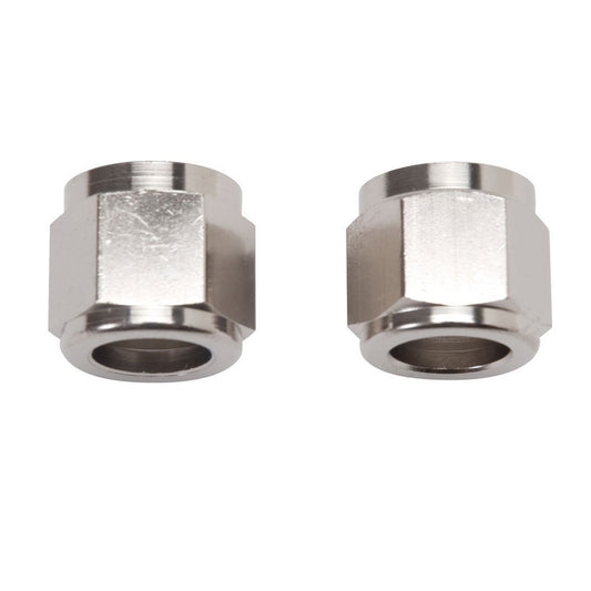 Russell Fitting - Tube Nut - 8 AN - 1/2 in Tube - Aluminum - Nickel Anodized - Pair