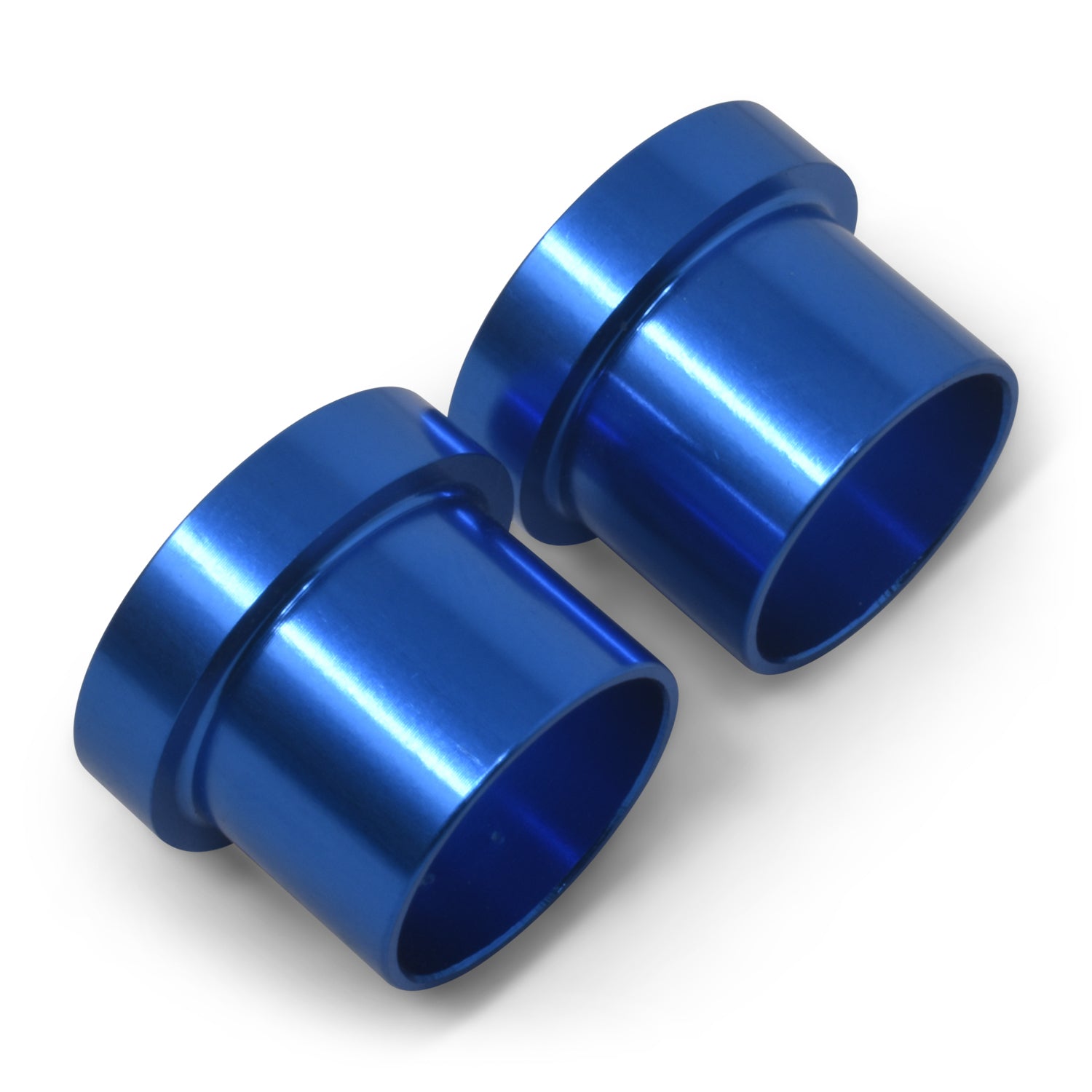 Russell Fitting - Tube Sleeve - 3 AN - 3/16 in Tube - Aluminum - Blue Anodized - Set of 6