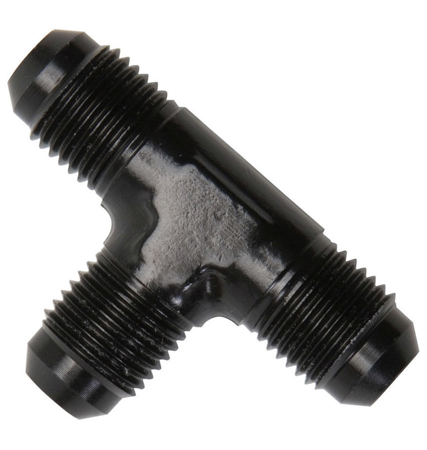 Russell Fitting - Adapter Tee - 6 AN Male x 6 AN Male x 6 AN Male - Aluminum - Black Anodized - Each