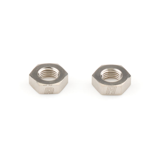 Russell Bulkhead Fitting Nut - 3 AN - Aluminum - Chrome - Pair