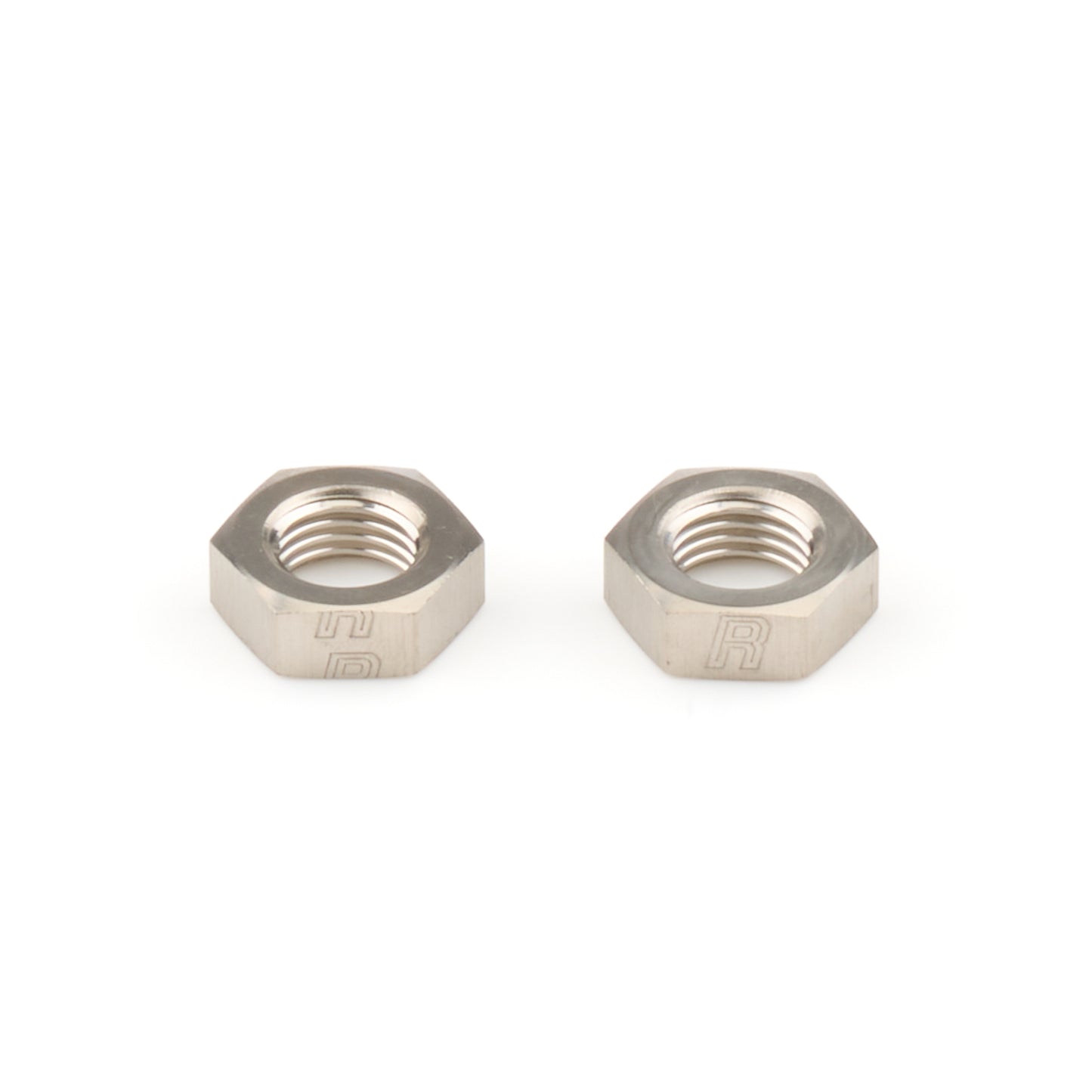 Russell Bulkhead Fitting Nut - 4 AN - Aluminum - Chrome - Pair