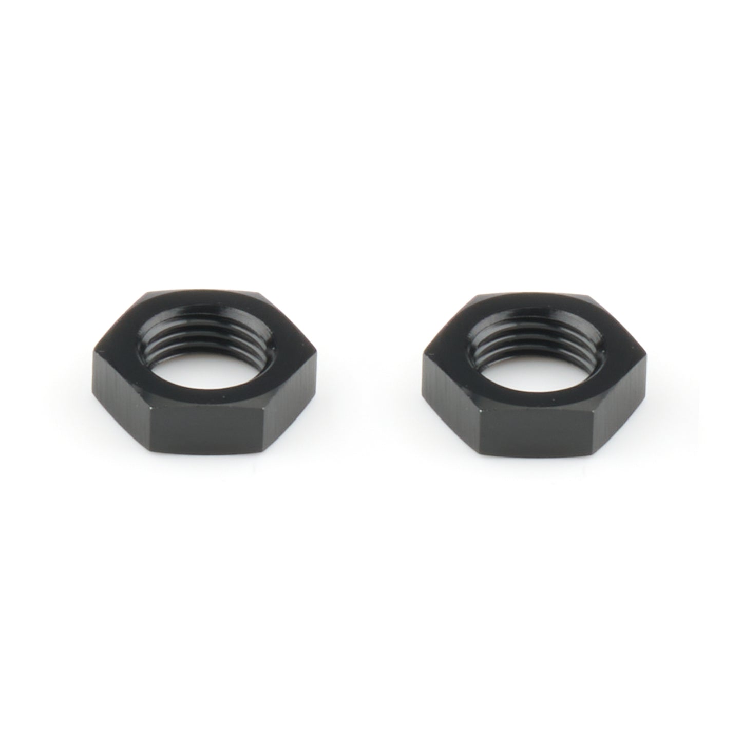Russell Bulkhead Fitting Nut - 6 AN - Aluminum - Black Anodized - Pair
