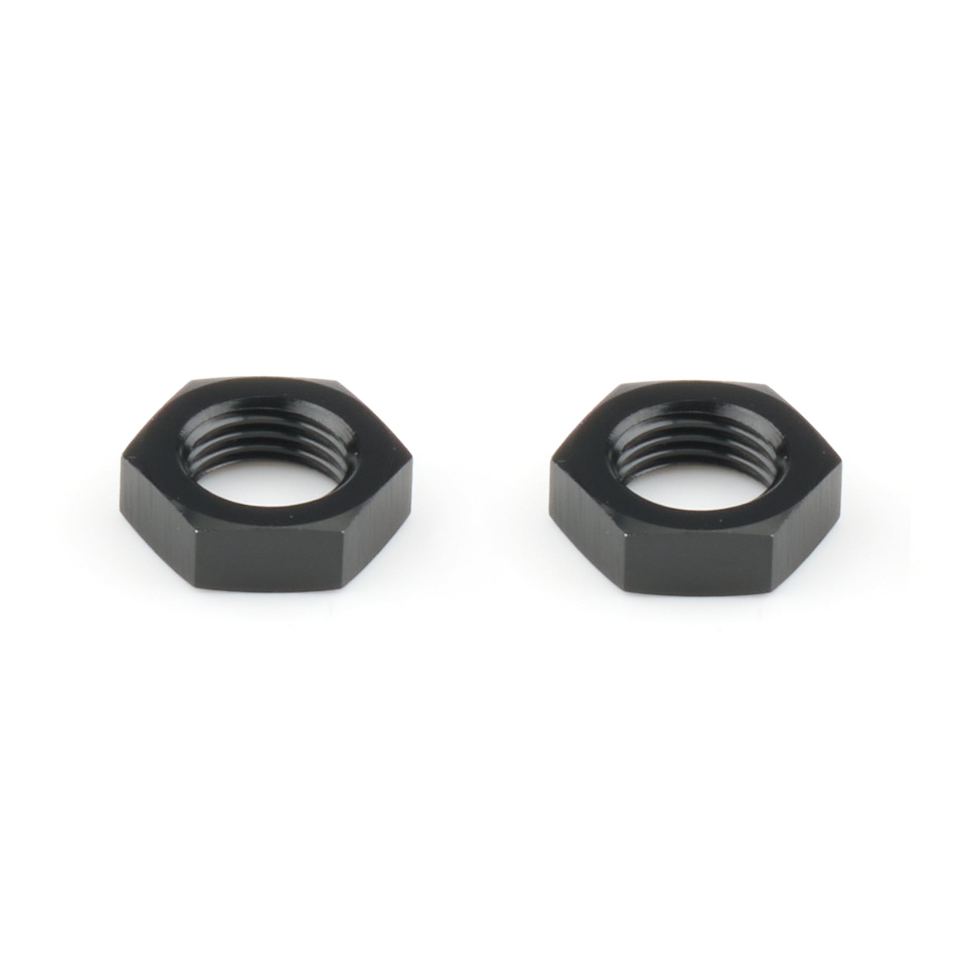 Russell Bulkhead Fitting Nut - 6 AN - Aluminum - Black Anodized - Pair
