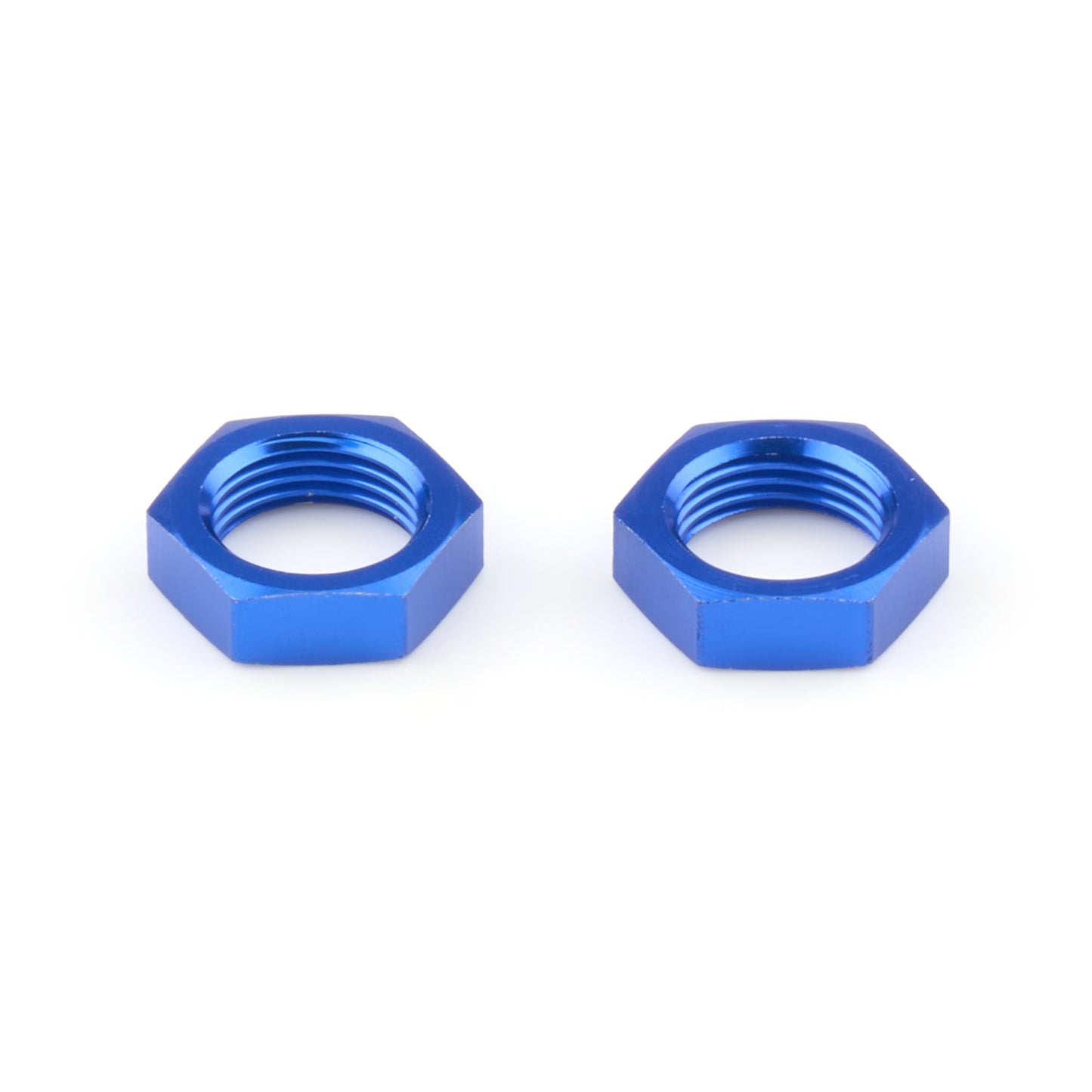 Russell Bulkhead Fitting Nut - 8 AN - Aluminum - Blue Anodized - Pair