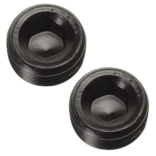 Russell Fitting - Plug - 1/8 in NPT - Allen Head - Aluminum - Black Anodized - Pair