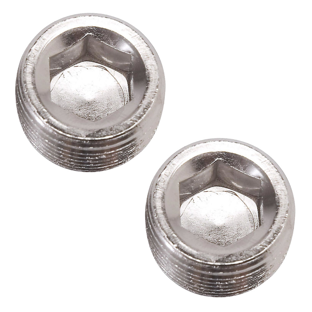 Russell Fitting - Plug - 1/4 in NPT - Allen Head - Aluminum - Nickel Anodized - Pair