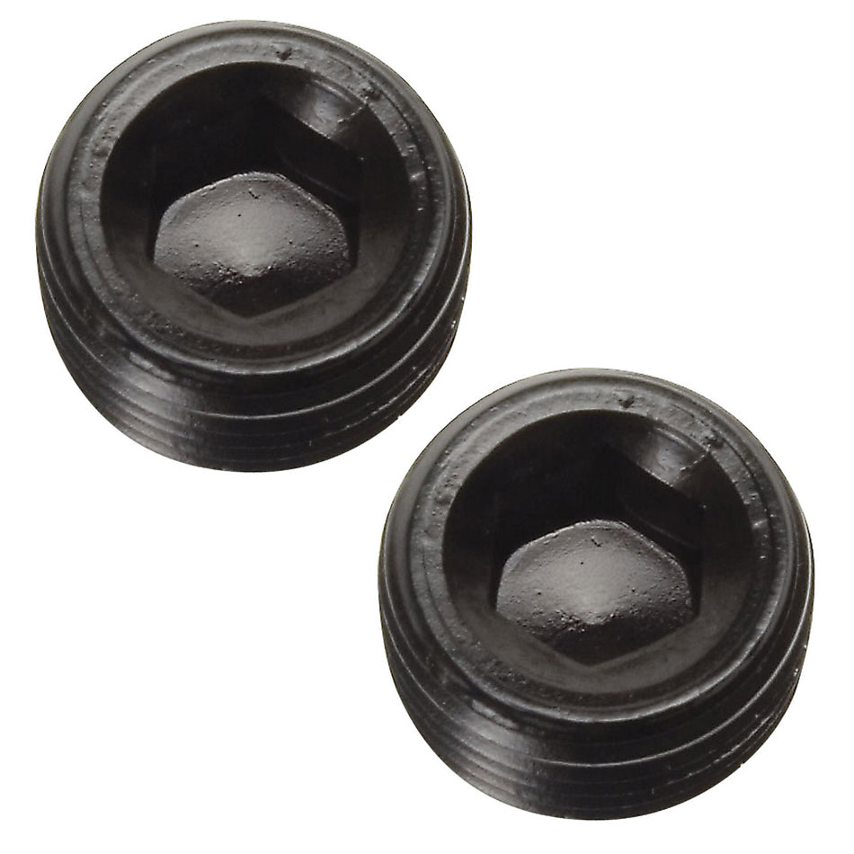 Russell Fitting - Plug - 1/4 in NPT - Allen Head - Aluminum - Black Anodized - Pair