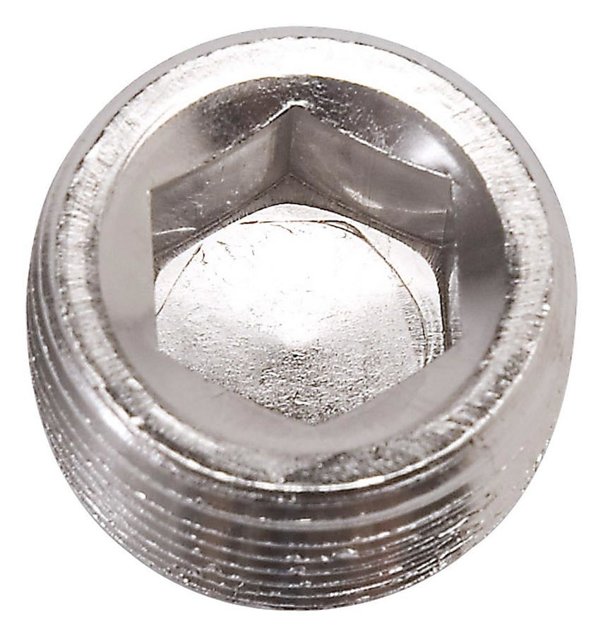 Russell Fitting - Plug - 3/4 in NPT - Allen Head - Aluminum - Nickel Anodized - Each