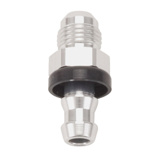 Russell Fitting - Hose End - Twist-Lok - Straight - 3/8 in Hose Barb to 6 AN Male - Aluminum - Clear Anodized - Each