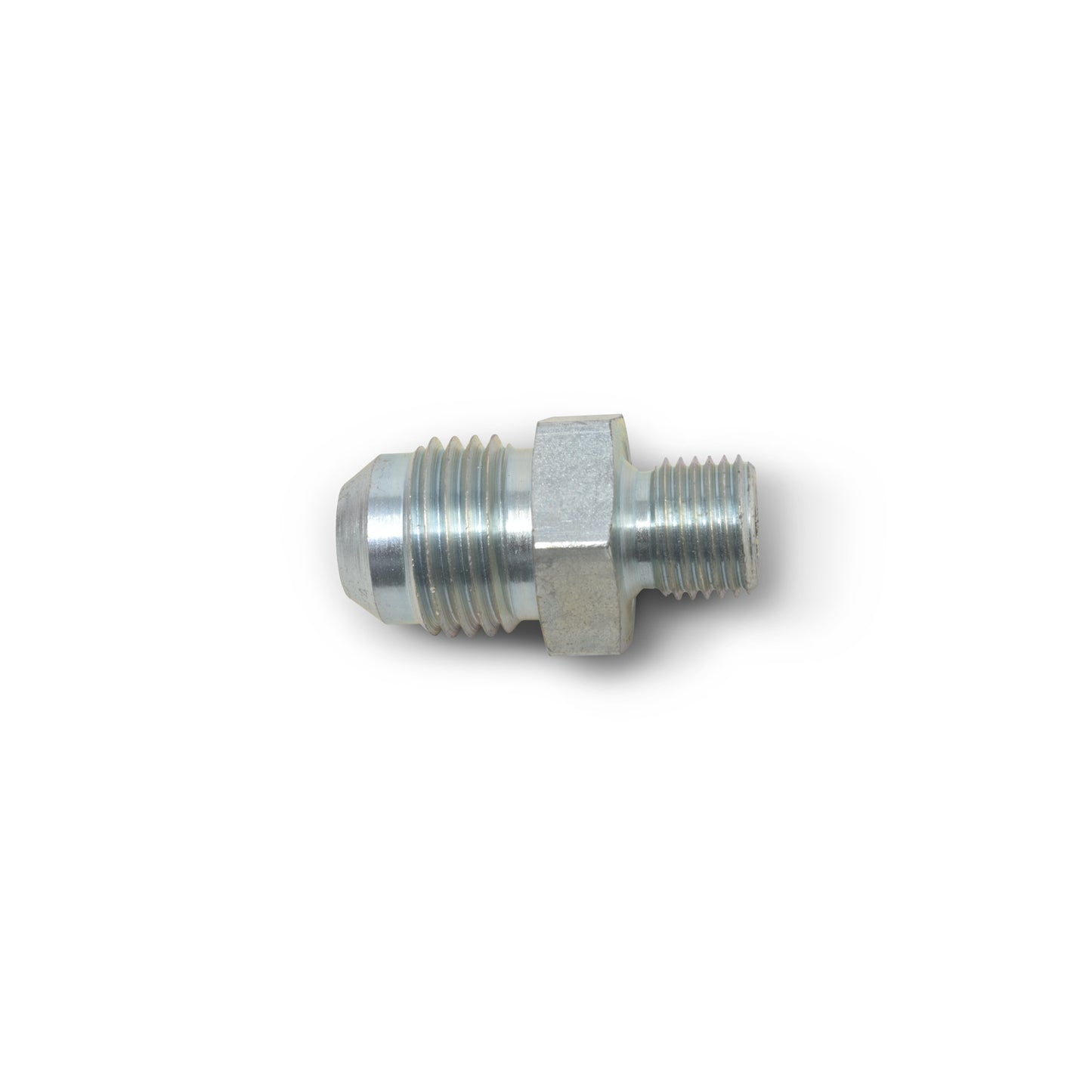 Russell Fitting - Adapter - Straight - 6 AN Male to 10 mm x 1.00 Male - Crush Washer - Steel - Zinc Plated - Each
