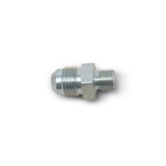 Russell Fitting - Adapter - Straight - 6 AN Male to 10 mm x 1.00 Male - Crush Washer - Steel - Zinc Plated - Each