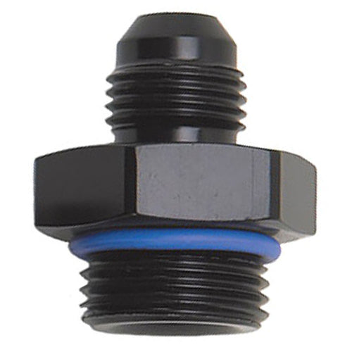 Russell Fitting - Adapter - Straight - 6 AN Male to 10 AN Male O-Ring - Aluminum - Black Anodized - Each