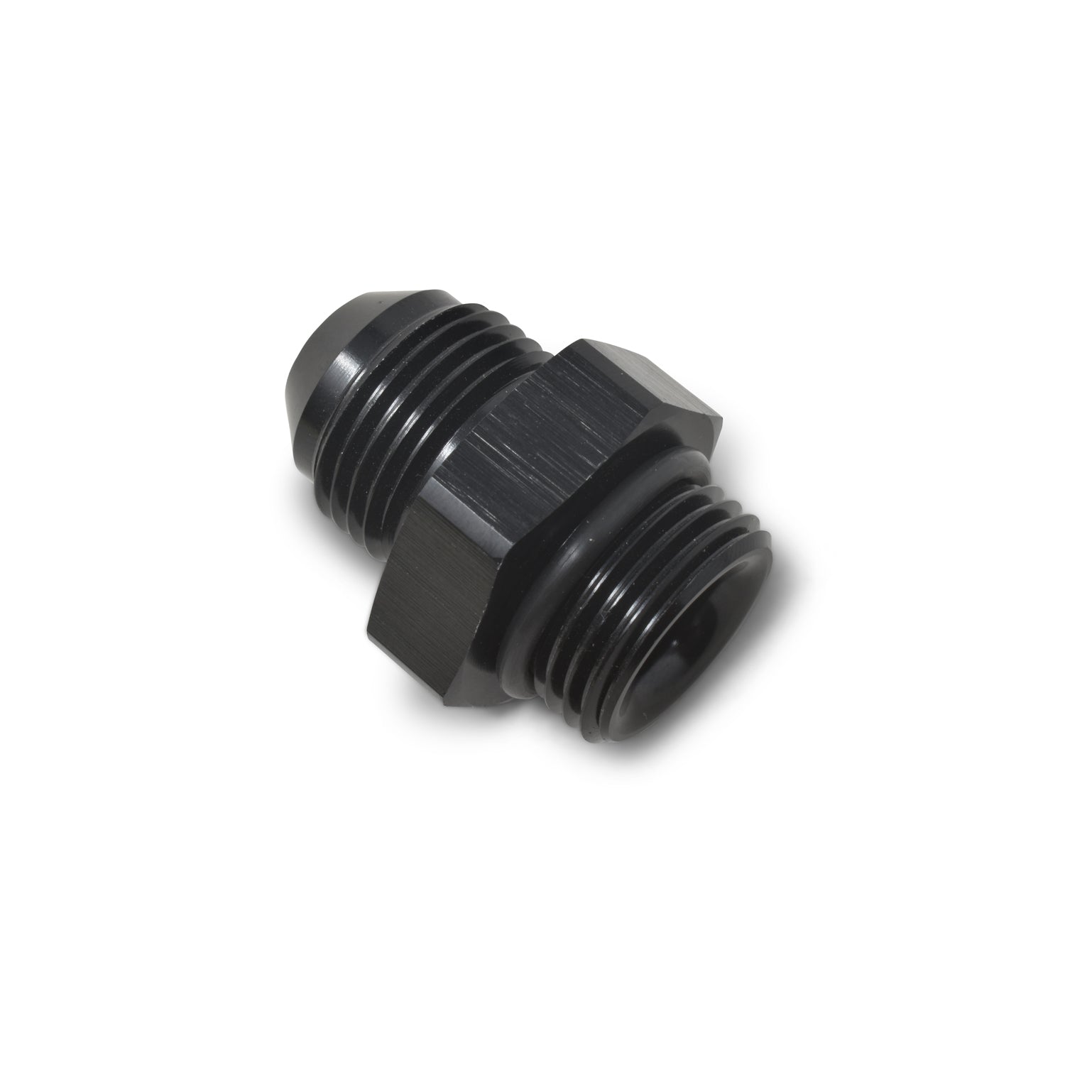 Russell Fitting - Adapter - Straight - 8 AN Male to 10 AN Male O-Ring - Aluminum - Black Anodized - Each