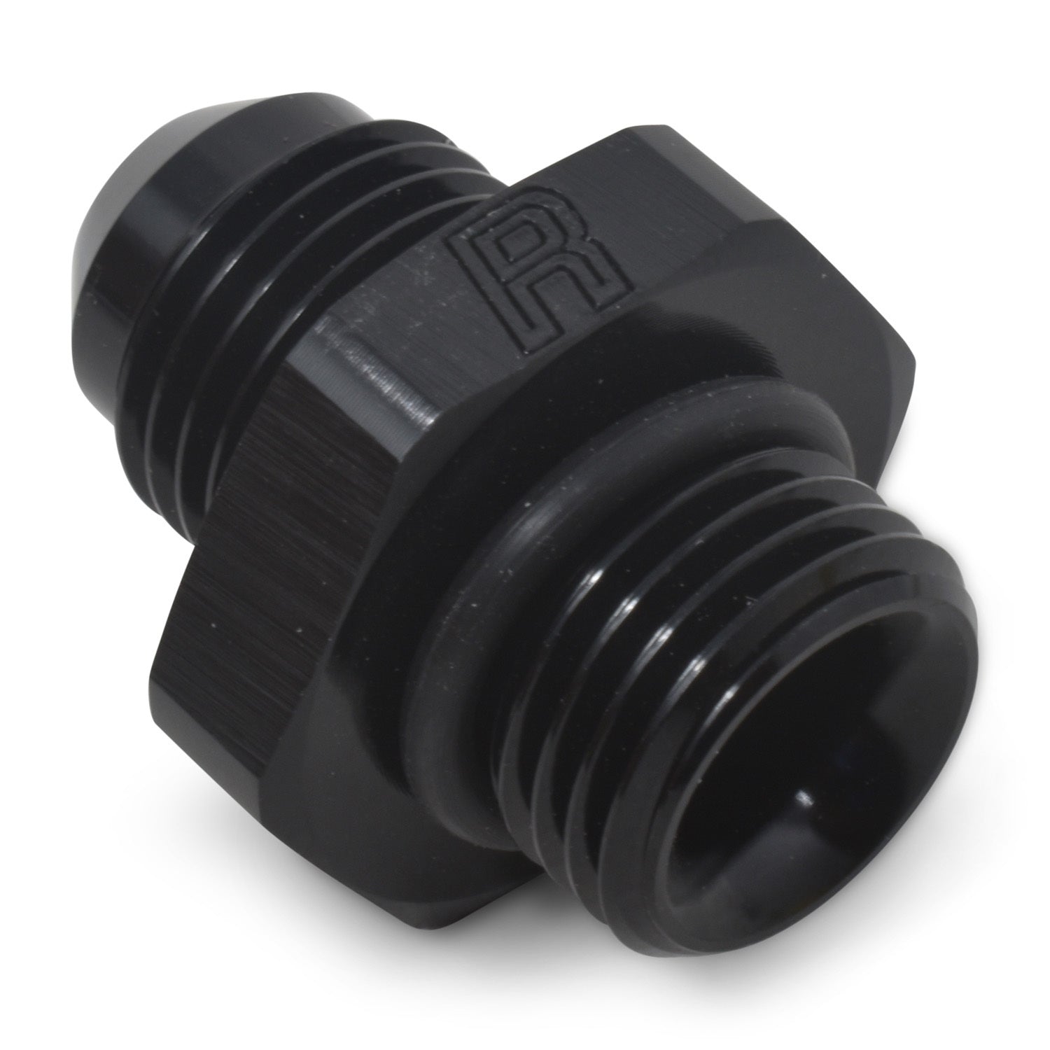 Russell Fitting - Adapter - Straight - 16 AN Male to 12 AN Male O-Ring - Aluminum - Black Anodized - Each