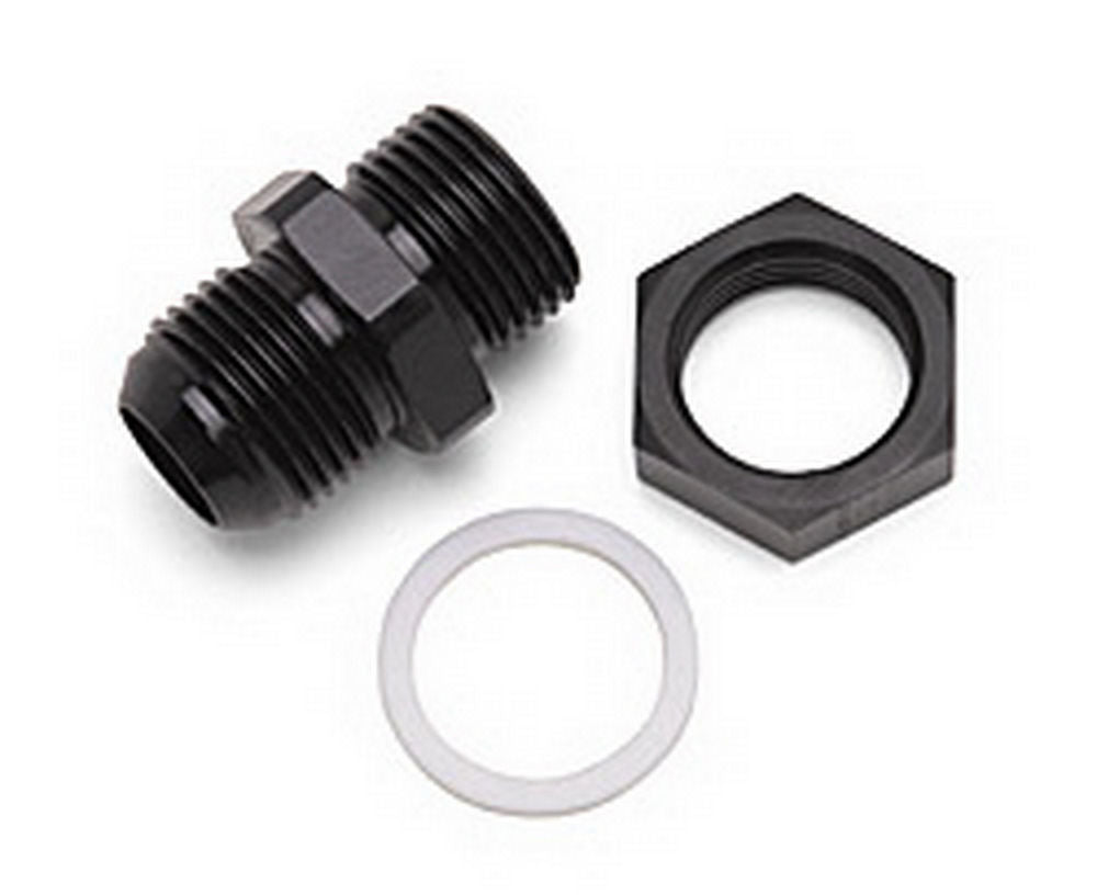 Russell Fitting - Bulkhead - Straight - 10 AN Male to 10 AN Male Bulkhead - Nut / PTFE Washer Included - Aluminum -