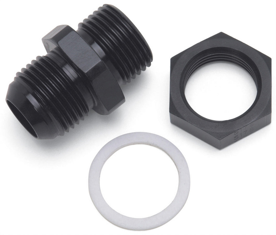 Russell Fitting - Bulkhead - Straight - 12 AN Male to 12 AN Male Bulkhead - Nut / PTFE Washer Included - Aluminum -