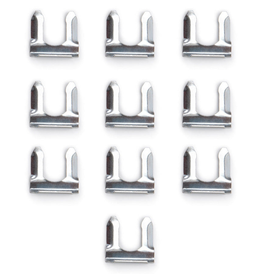 Russell Brake Line Clip - Clip-In Brake Line Fittings - Steel - Zinc Oxide - Set of 10