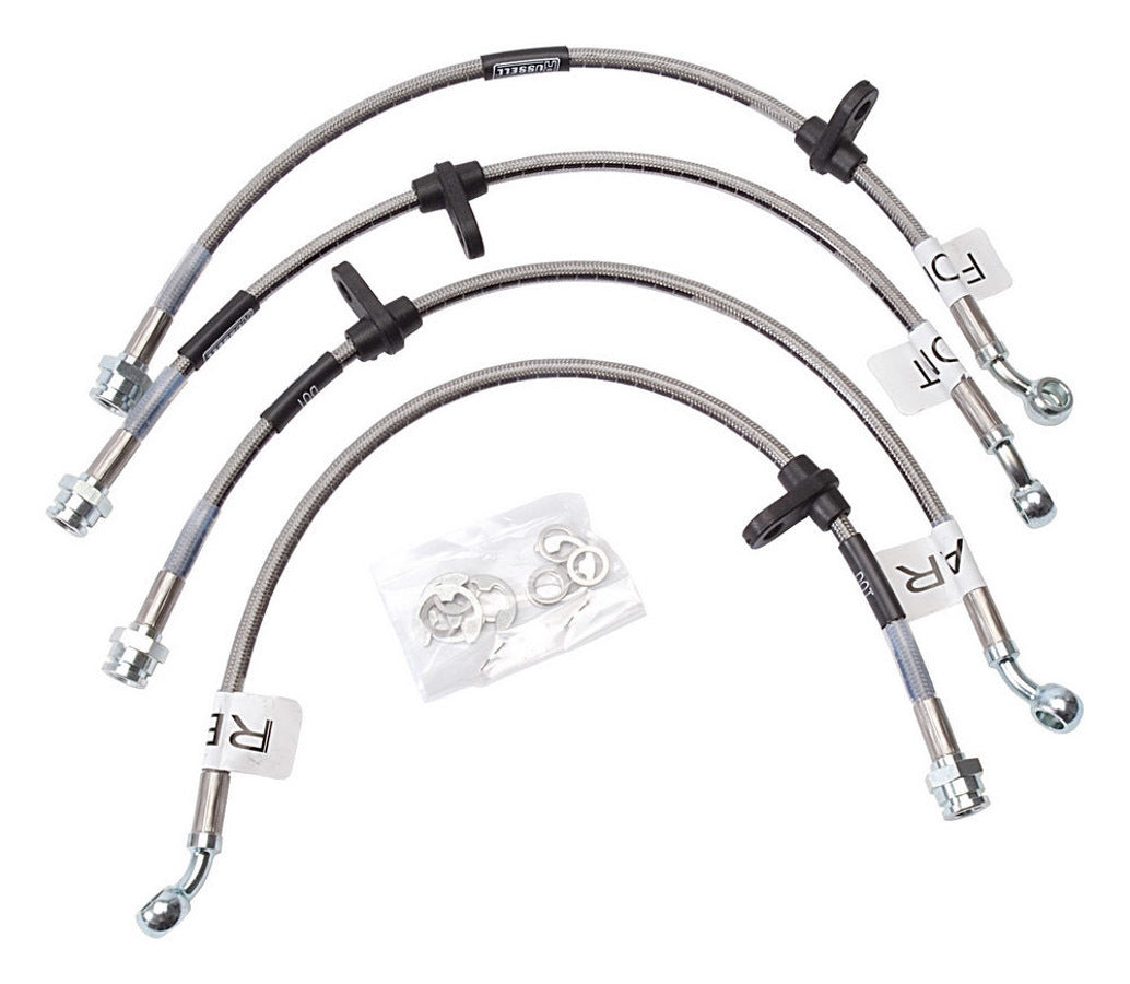 Russell Brake Hose Kit - DOT Approved - Braided Stainless - Honda Civic 1999-2002 - Kit