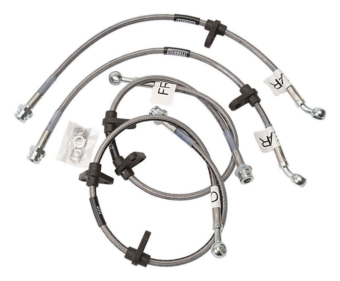 Russell Brake Hose Kit - DOT Approved - Braided Stainless - Acura Integra 1994-2001 - Kit