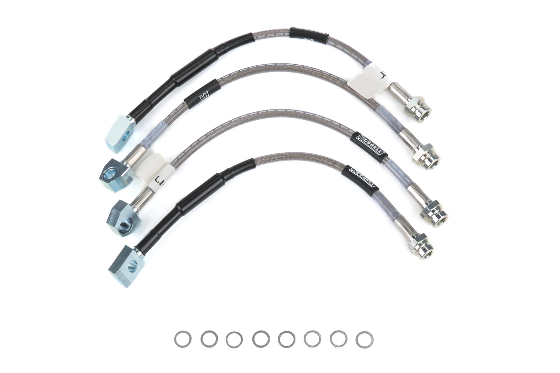 Russell Brake Hose Kit - Street Legal - DOT Approved - Braided Stainless - Chevy Corvette 1988-92 - Kit