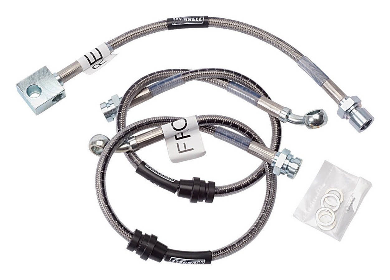 Russell Brake Hose Kit - Street Legal - DOT Approved - Braided Stainless - GM F-Body 1984-88 - Kit