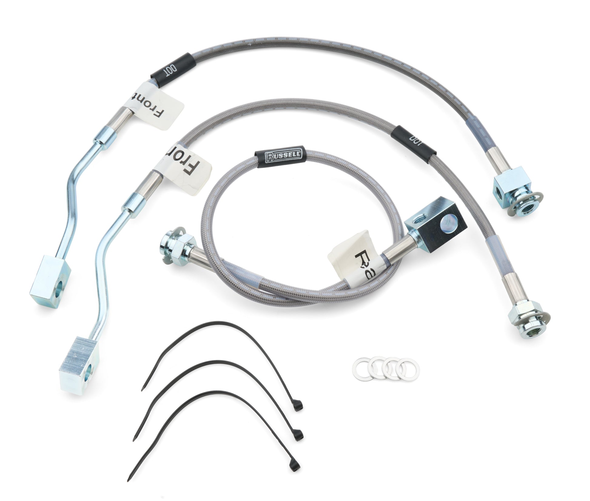 Russell Brake Hose Kit - DOT Approved - Braided Stainless - Ford Fullsize Truck 1992-96 - Kit