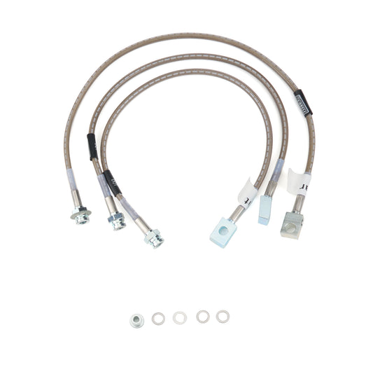 Russell Brake Hose Kit - Street Legal - DOT Approved - Braided Stainless - 4 in Lift - Jeep CJ5 / CJ7 / CJ8 1982-86 -