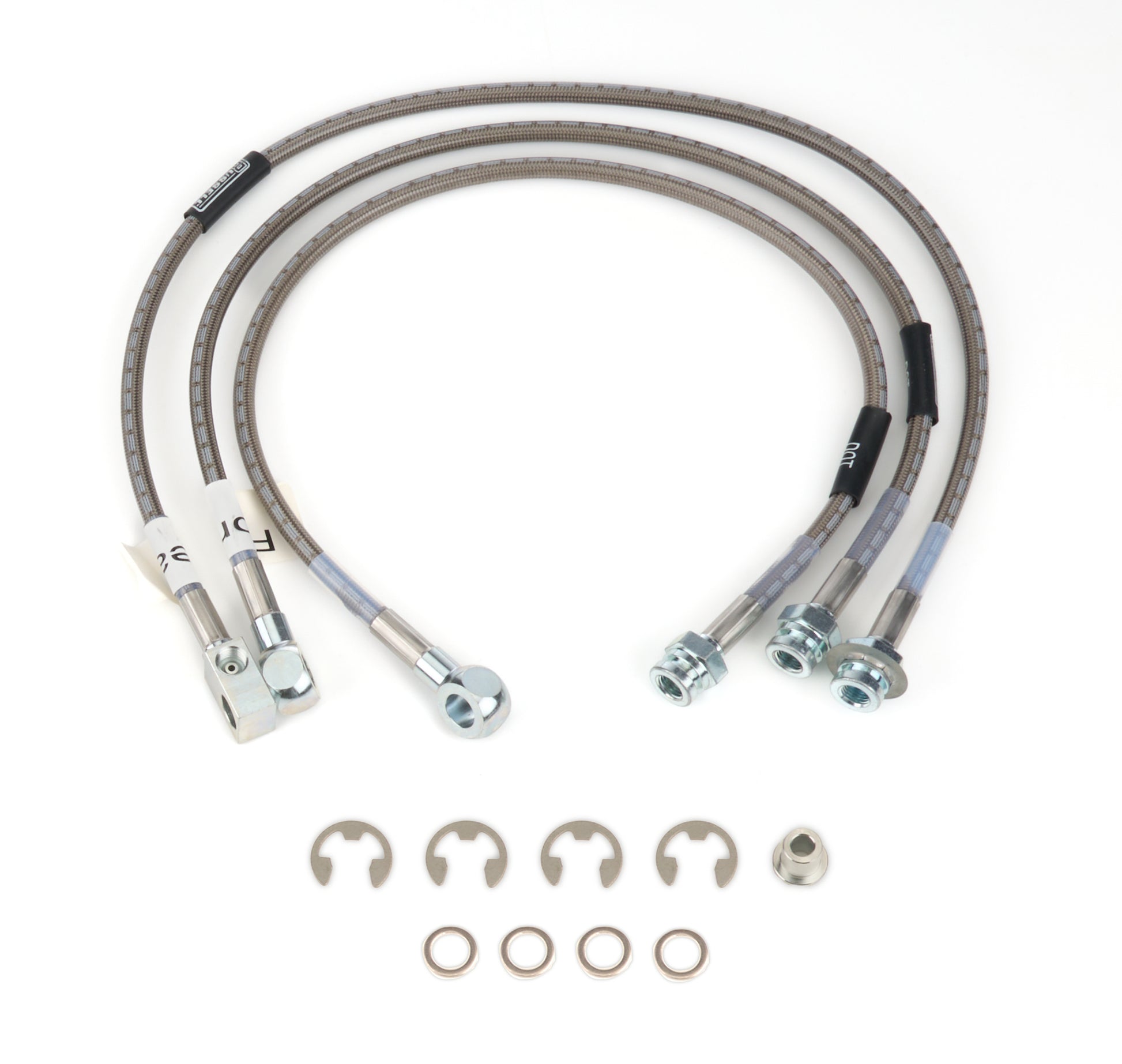 Russell Brake Hose Kit - Street Legal - DOT Approved - Braided Stainless - 4 in Lift - Jeep CJ5 / CJ7 1977-78 - Kit