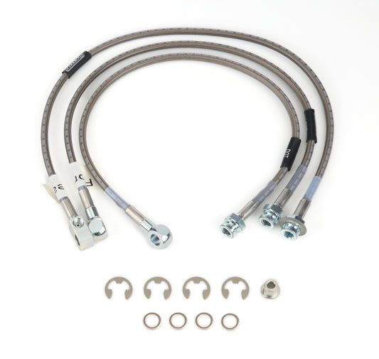 Russell Brake Hose Kit - Street Legal - DOT Approved - Braided Stainless - 4 in Lift - Jeep CJ5 / CJ7 1977-78 - Kit