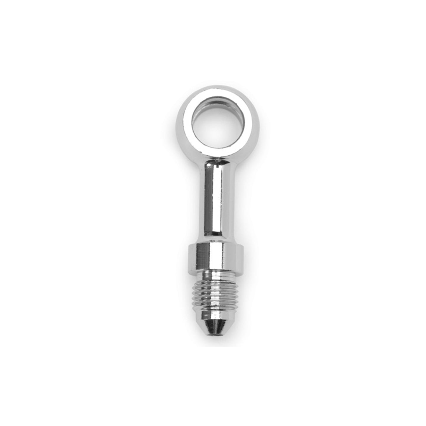 Russell Fitting - Adapter - Straight - 3 AN Male to 10 mm Banjo - Stainless - Chrome Plated - Each