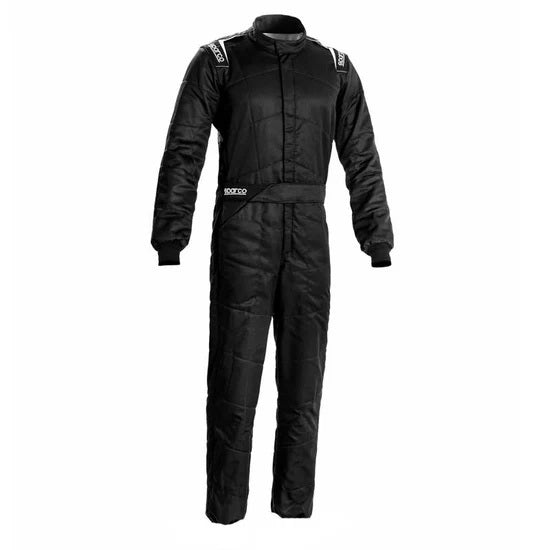 Sparco Driving Suit - Sprint - 1-Piece - SFI 3.2A/5 - FIA Approved - Double Layer - Fire Retardant Cotton - Black -