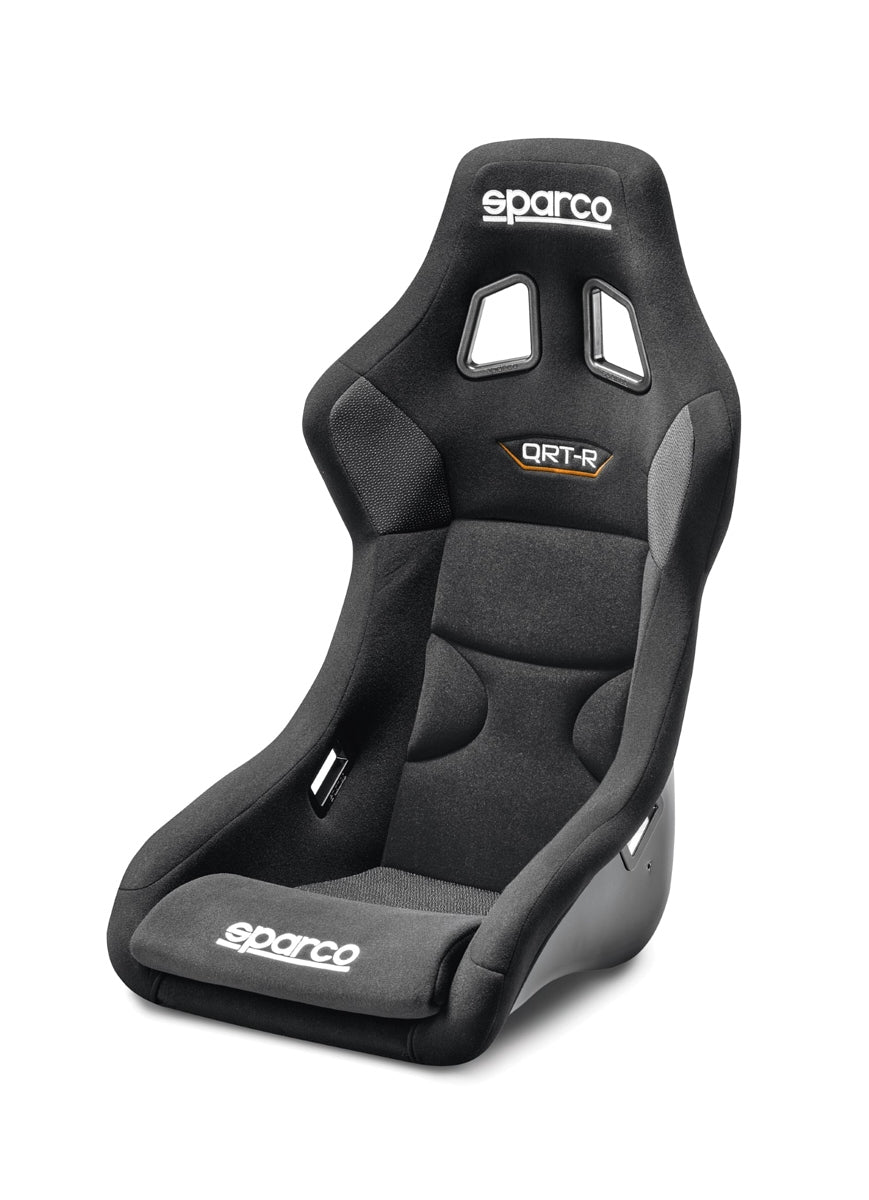 Sparco Seat - QRT-R - Non-Reclining - Side Bolsters - Harness Openings - Fiberglass Composite - Fire-Retardant