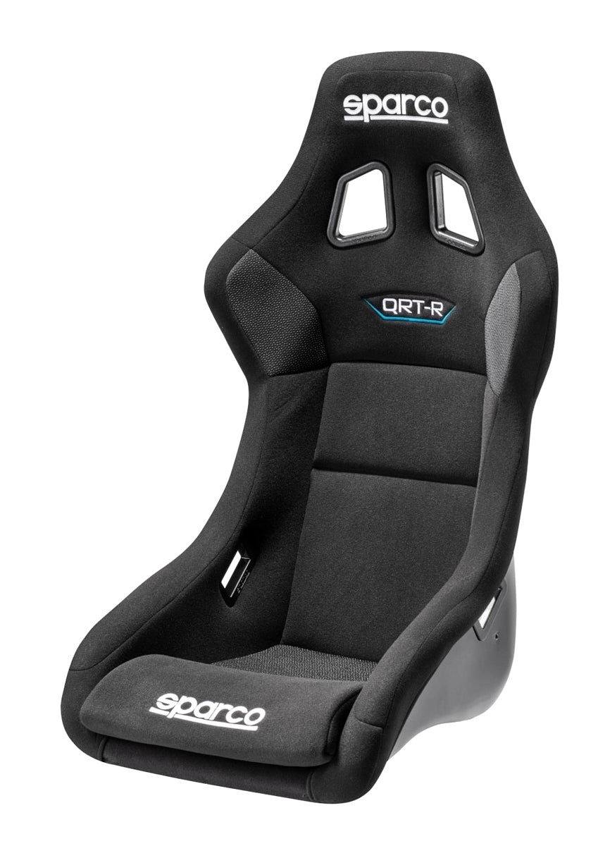 Sparco Seat - QRT-R - Non-Reclining - FIA Approved - Side Bolsters - Harness Openings - Fiberglass Composite -