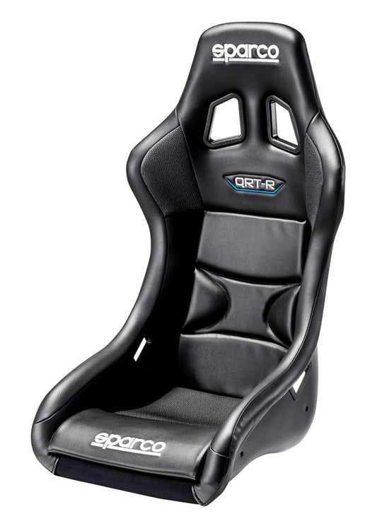 Sparco Seat - QRT-R - Non-Reclining - FIA Approved - Side Bolsters - Harness Openings - Fiberglass Composite -