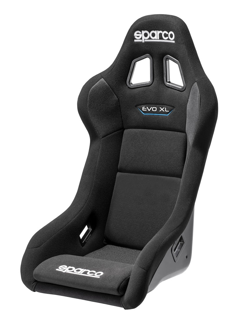 Sparco Seat - EVO X-Large QRt - Non-Reclining - FIA Approved - Side Bolsters - Harness Openings - Fiberglass Composite