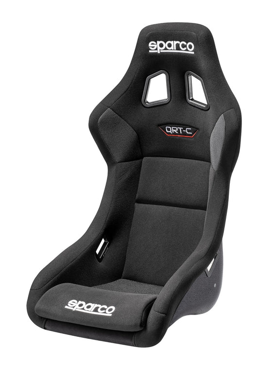 Sparco Seat - QRT-Carbon - Non-Reclining - FIA Approved - Side Bolsters - Harness Openings - Carbon Fiber -