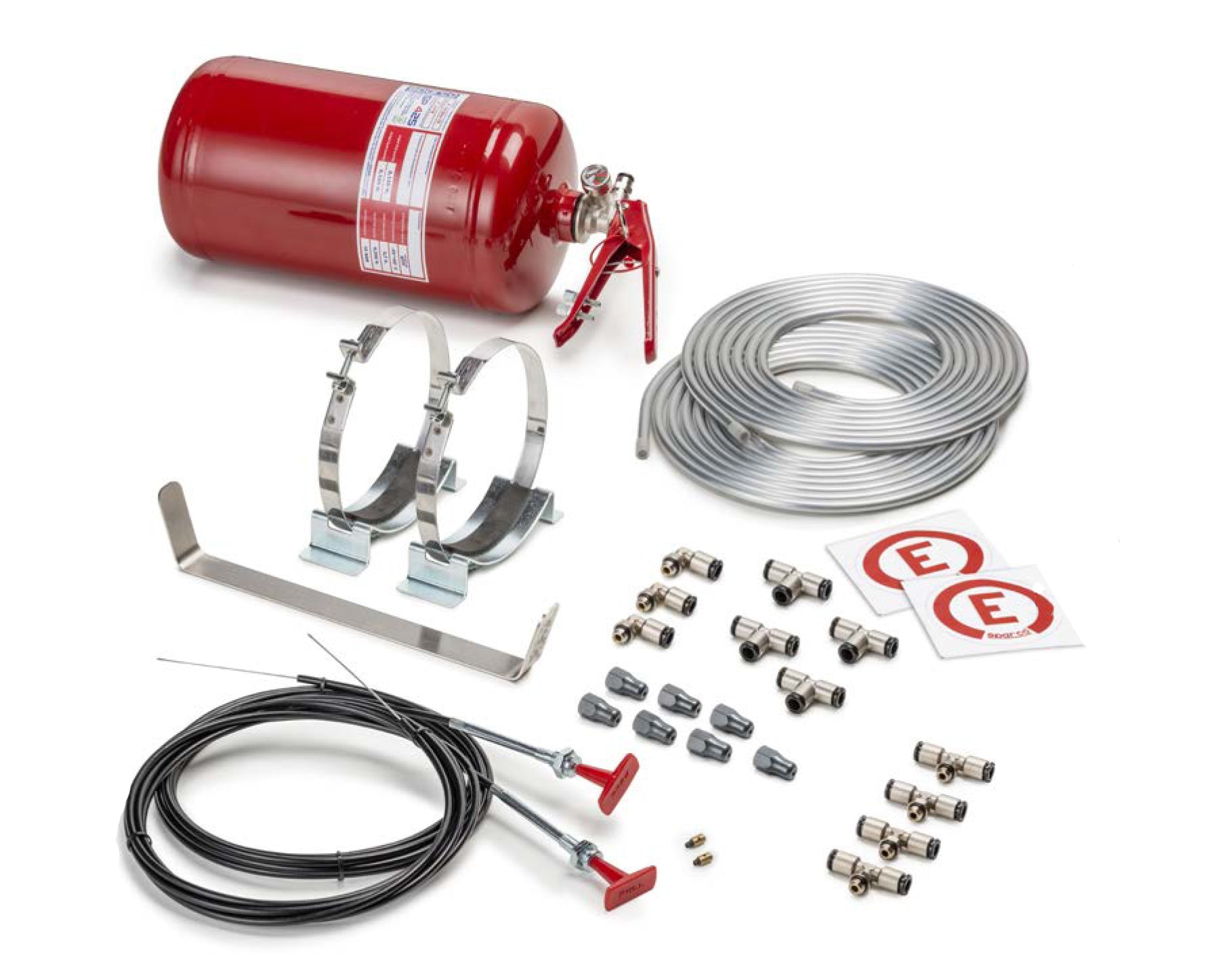 Sparco Fire Suppression System - Mechanical - AFFF - FIA Approved - 4.25 L Bottle - Controller / Fittings / Hose - Kit