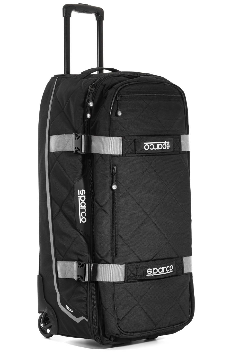 Sparco Gear Bag - Tour - 33 in Long x 15 in Wide x 16 in Deep - Roller Wheels - Zipper Closure - Retractable Handle -