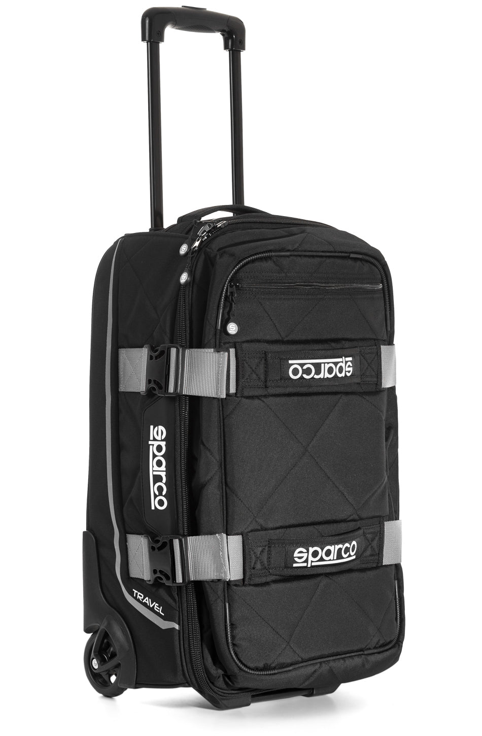 Sparco Gear Bag - Travel - 22 in Long x 14 in Wide x 10 in Deep - Roller Wheels - Zipper Closure - Retractable Handle