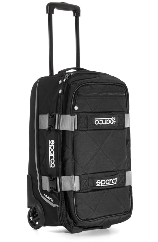 Sparco Gear Bag - Travel - 22 in Long x 14 in Wide x 10 in Deep - Roller Wheels - Zipper Closure - Retractable Handle