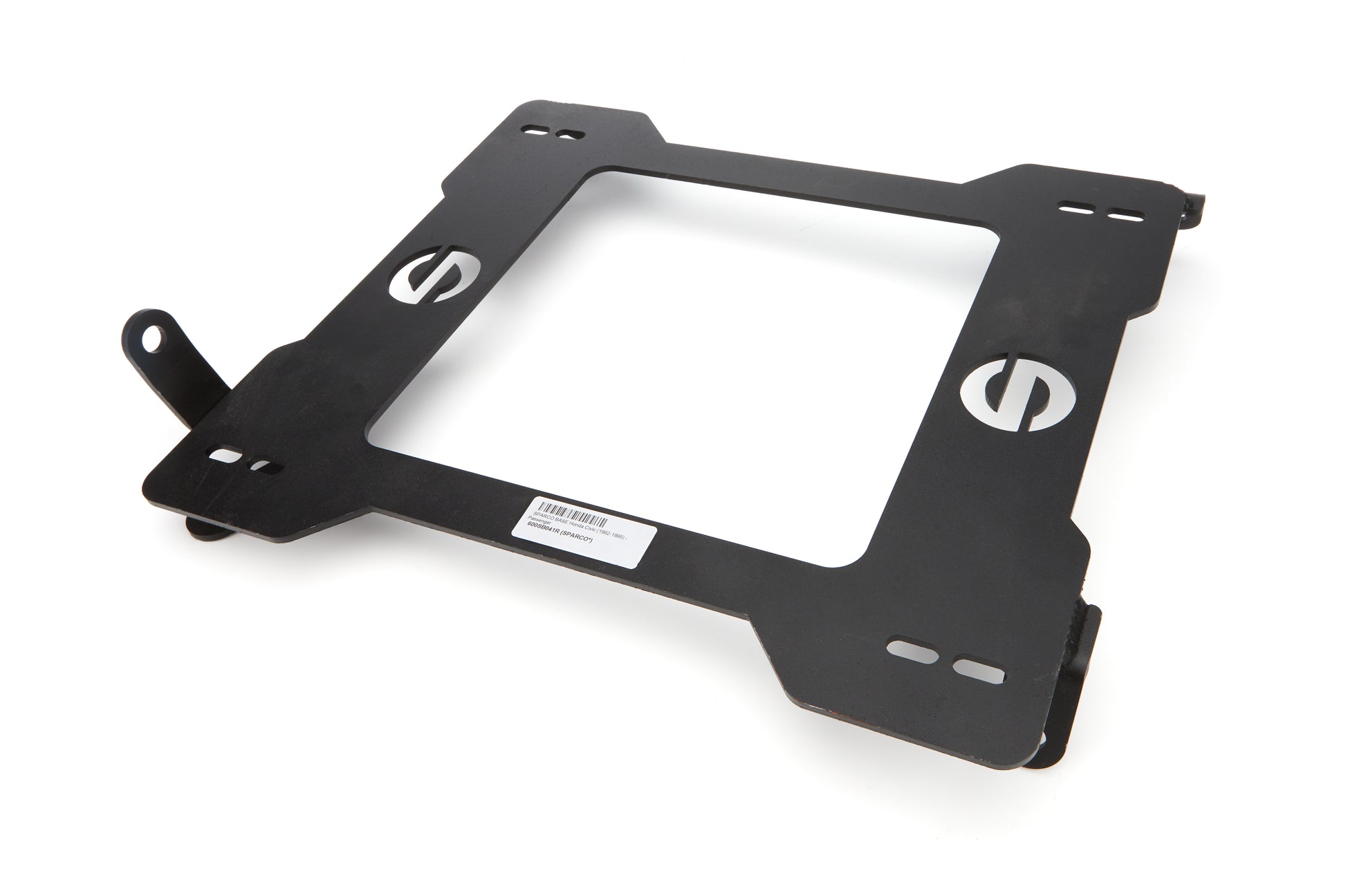 Sparco Seat Adapter Bracket - 600 Series - Sparco to Passenger Side Honda Civic 1992-95 - Steel - Black Powder Coat -