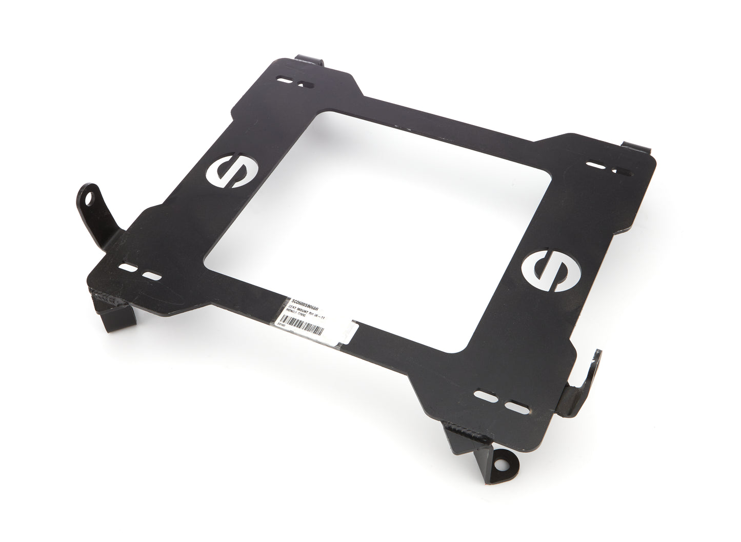 Sparco Seat Adapter Bracket - 600 Series - Sparco to Passenger Side Honda Civic 2006-11 - Steel - Black Powder Coat -