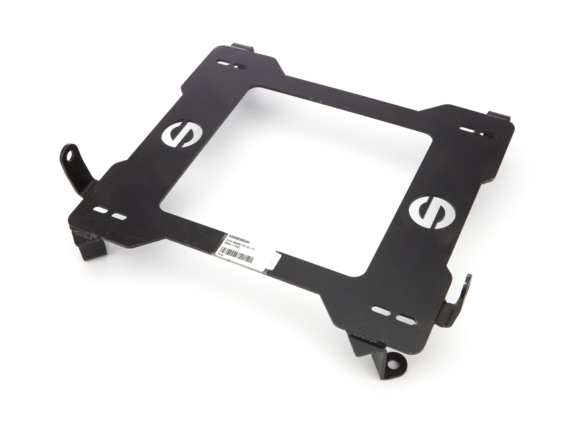 Sparco Seat Adapter Bracket - 600 Series - Sparco to Passenger Side Honda Civic 2006-11 - Steel - Black Powder Coat -