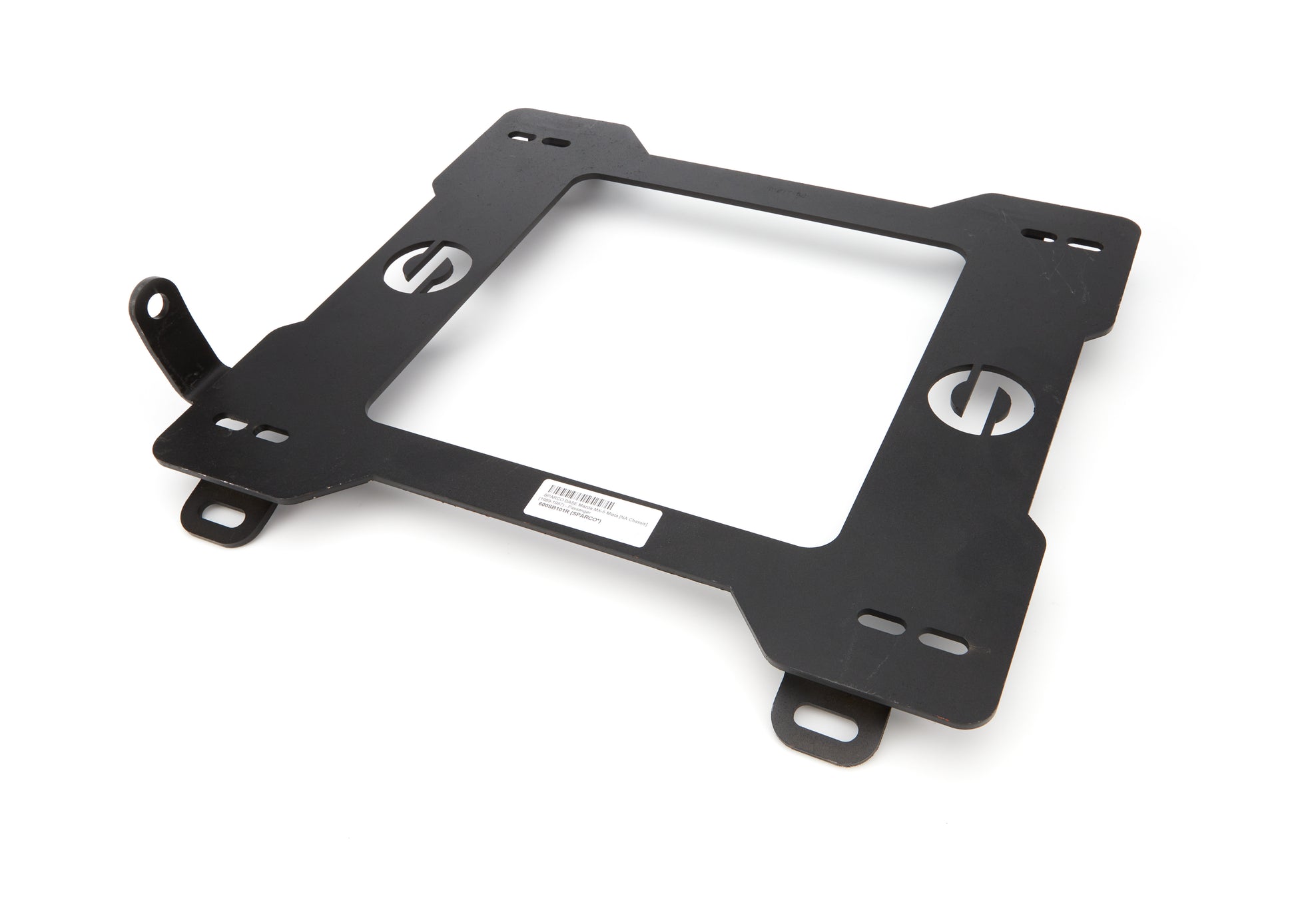 Sparco Seat Adapter Bracket - 600 Series - Sparco to Passenger Side Mazda Miata 1989-97 - Steel - Black Powder Coat -