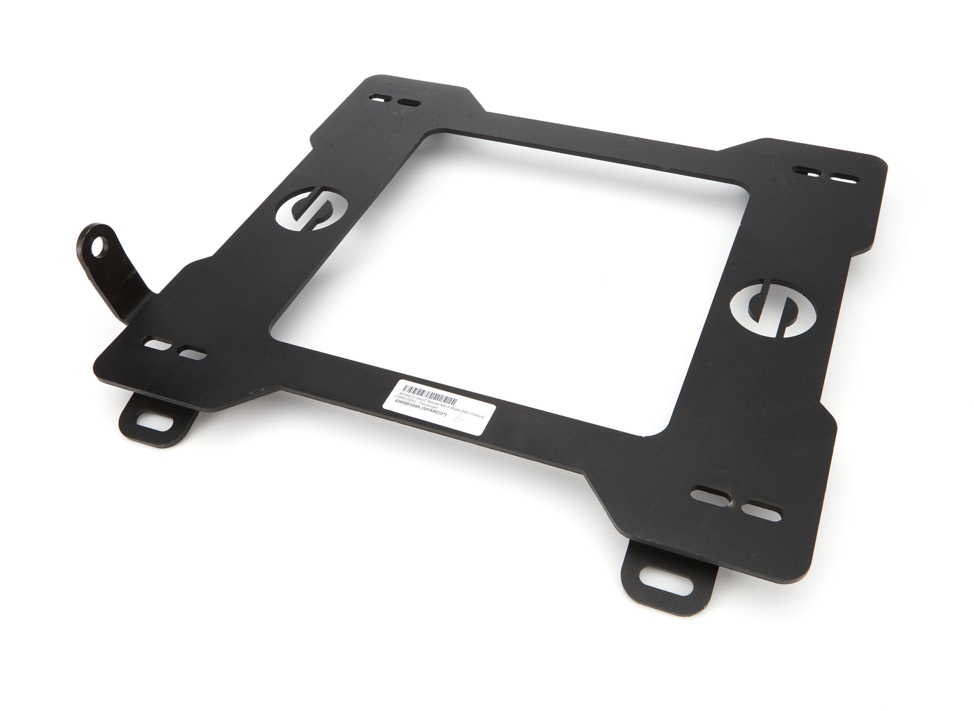 Sparco Seat Adapter Bracket - 600 Series - Sparco to Passenger Side Mazda Miata 1999-2005 - Steel - Black Powder Coat