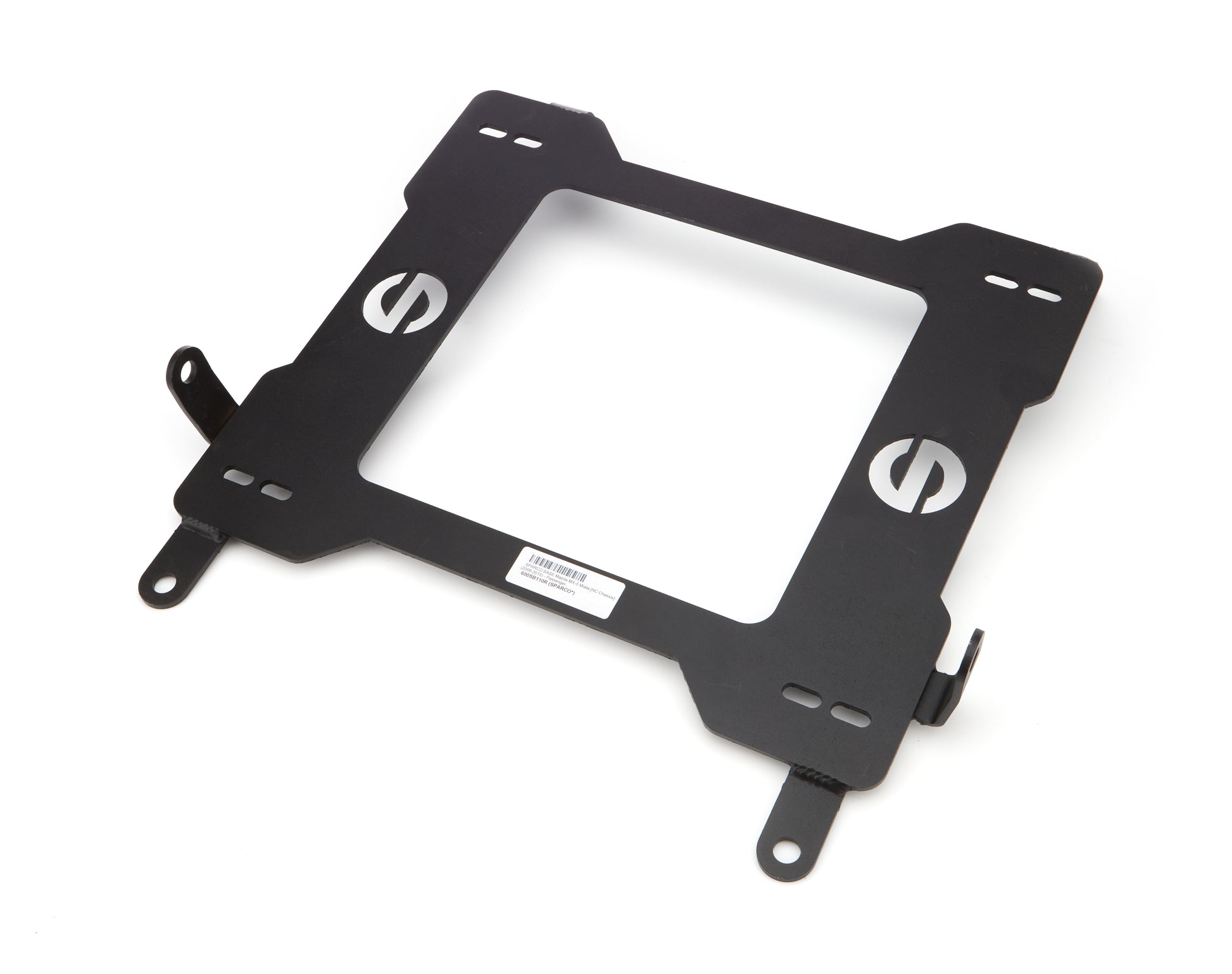 Sparco Seat Adapter Bracket - 600 Series - Sparco to Passenger Side Mazda Miata 2006-15 - Steel - Black Powder Coat -