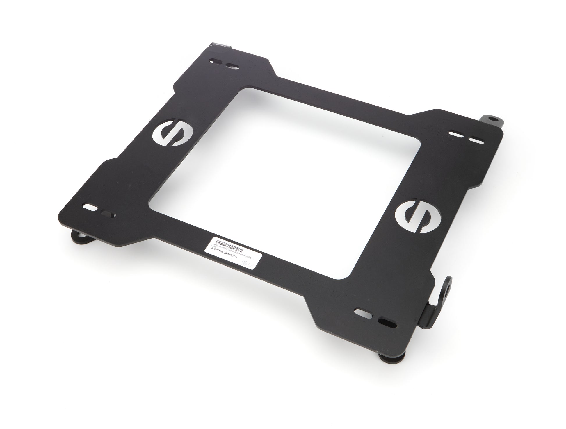 Sparco Seat Adapter Bracket - 600 Series - Sparco to Driver Side Toyota Supra 1986-92 - Steel - Black Powder Coat - Each