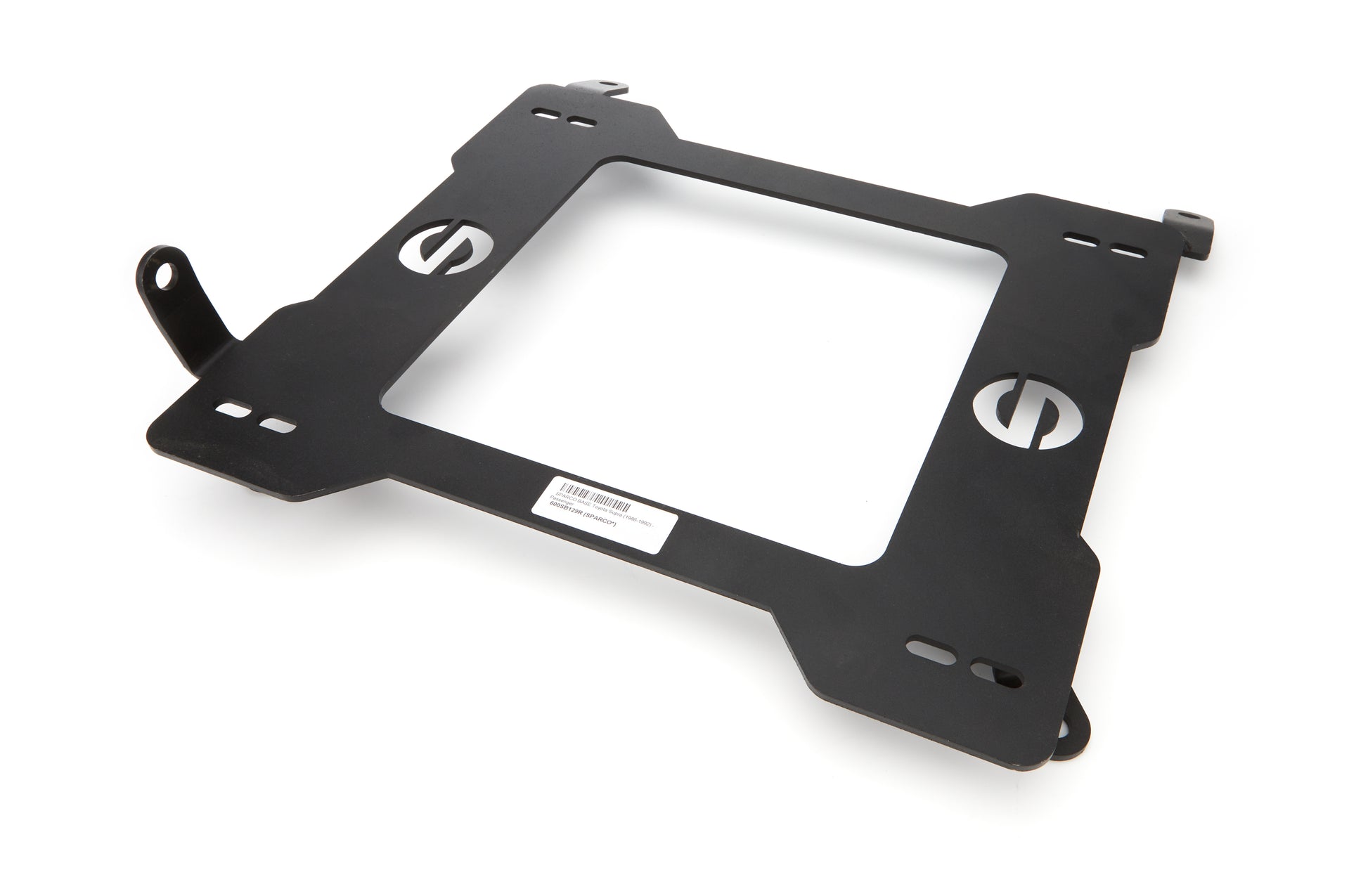 Sparco Seat Adapter Bracket - 600 Series - Sparco to Passenger Side Toyota Supra 1986-92 - Steel - Black Powder Coat -